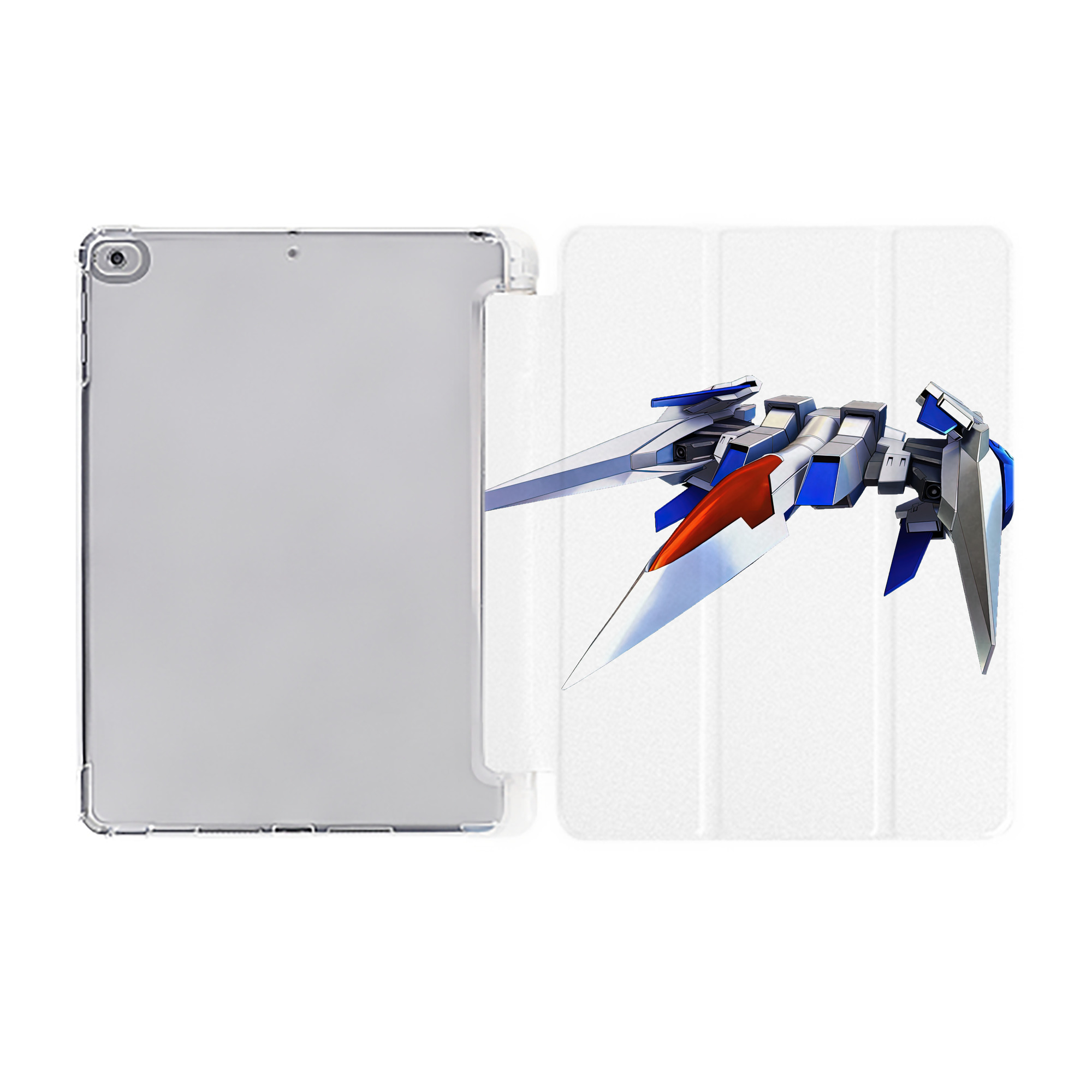 （画像用） 機動戦士ガンダム Mobile Suit Gundam IPad ケース ペン収納付き 三つ折りスタンド PUレザー×シリコン 対応機種9.5/10.5/10.9インチ